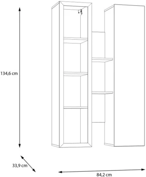 Wisząca witryna Breathtaker BTHVH331-M845 Meble Forte 2