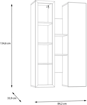 Wisząca witryna Breathtaker BTHVH331-Q192 Meble Forte 2