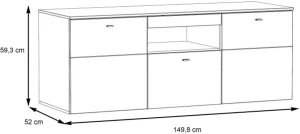 Szafka RTV Como COMT131B-C175 Meble Forte 2