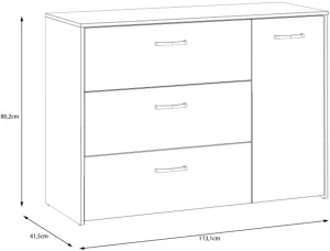 Komoda jednodrzwiowa Culgoa CUGK221R-C853 Meble Forte 2