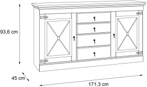 Komoda dwudrzwiowa Encanto ENCK232-S13 Meble Forte 2