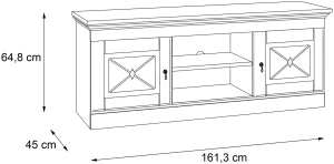 Szafka RTV dwudrzwiowa Encanto ENCT233-S13 Meble Forte 2