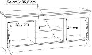Szafka RTV dwudrzwiowa Encanto ENCT233-S13 Meble Forte 3