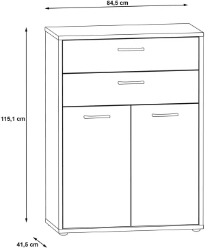 Szafka dwudrzwiowa Keflavik KFLK322-C881 Meble Forte 2