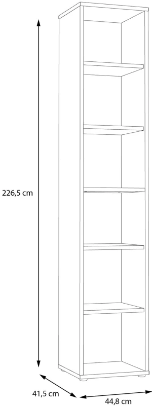 Regał sześciopółkowy Keflavik KFLR811-C881 Meble Forte 3