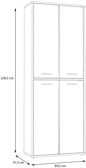 Szafa czterodrzwiowa Keflavik KFLS822-C881 Meble Forte 2