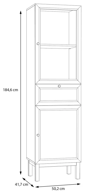 Podłużna Witryna Penkridge PKDV711-M848 Meble Forte 5