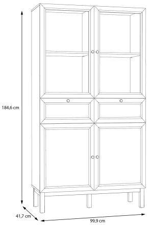 Duża Witryna Penkridge PKDV721-M848 Meble Forte 5