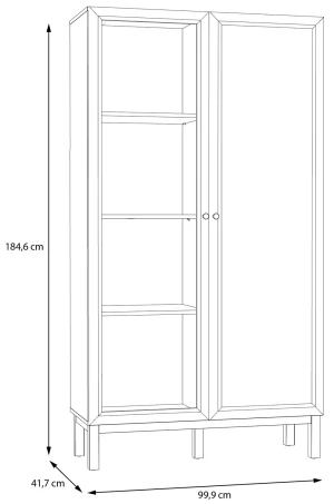 Dwudrzwiowa Witryna Penkridge PKDV722-M848 L Meble Forte 5
