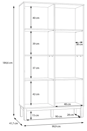 Dwudrzwiowa Witryna Penkridge PKDV722-M848 L Meble Forte 6