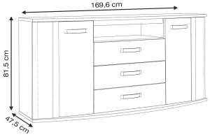 Pojemna Komoda Rondino RDIK231B-T30 Meble Forte 3