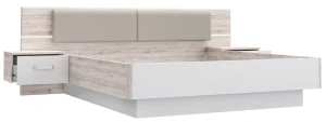 Łóżko 180x200 cm + szafki nocne Rondino RDNL1821BT-T30 Meble Forte 2