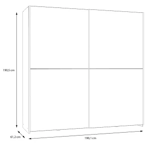 Szafa 190cm w kolorze Biały+Dąb Puccini Schach&matt SHMS42231-M870 Meble Forte 4