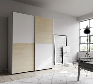 Szafa 150 cm w kolorze Biały+Dąb Puccini Schach&matt SHMS72231-M870 Meble Forte 7