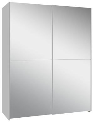 Biała Szafa 150 cm z dużym lustrem Schach&matt SHMS72235-120