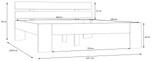 Łóżko Ingalill DRFL1162-U60 Meble Forte 3