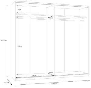 Szafa ubraniowa Ingalill SHMS92412-U60 Meble Forte 4