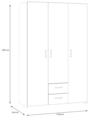 Pojemna Szafa Econobox 2 ECBS832-120 Meble Forte 3