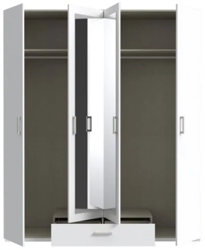 Biała Szafa z lustrem Econobox 2 ECBS944-120 Meble Forte 5