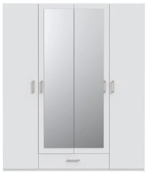 Biała Szafa z lustrem Econobox 2 ECBS944-120 Meble Forte 4