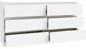 Duża Biała Komoda Edmore EMOK221-120 Meble Forte 2