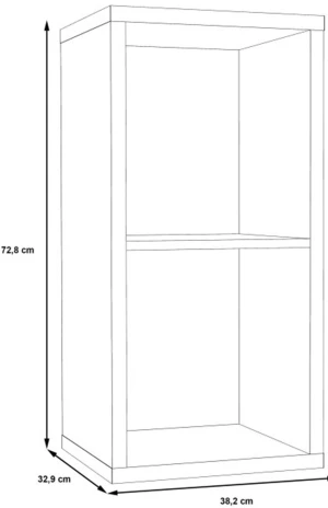 Stojący Regał w kolorze Dąb Artisan Net106 MXXR111-D78 Meble Forte 3