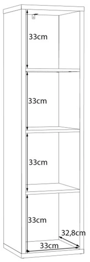 Podłużny Biały Regał Net106 MXXR411-120 Meble Forte 4