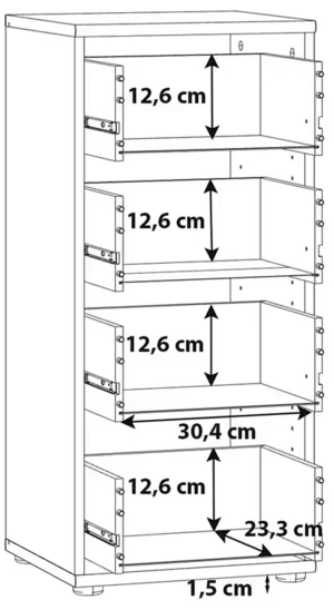 Kompaktowa biała komoda ARCHBOX T2KK211-120 Meble Forte 4