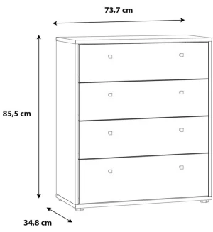 Biała komoda ARCHBOX T2KK212-120 Meble Forte 3