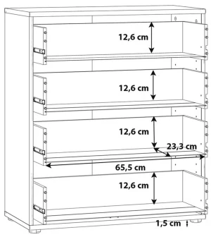 Biała komoda ARCHBOX T2KK212-120 Meble Forte 4