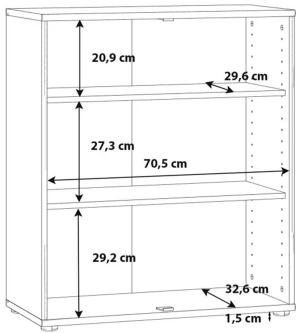 Stylowa biała komoda ARCHBOX T2KK60-120 Meble Forte 4
