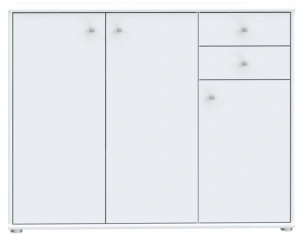 Pojemna biała komoda ARCHBOX T2KK40-120 Meble Forte 3