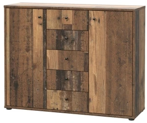 Szeroka komoda w kolorze old wood vintage ARCHBOX T2KK45-H51 Meble Forte 1