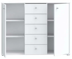 Szeroka biała komoda ARCHBOX T2KK45-120 Meble Forte 6