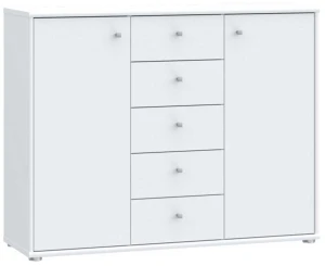 Szeroka biała komoda ARCHBOX T2KK45-120 Meble Forte 1