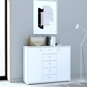 Szeroka biała komoda ARCHBOX T2KK45-120 Meble Forte 7