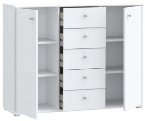 Szeroka biała komoda ARCHBOX T2KK45-120 Meble Forte 2