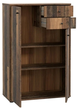 Wąska komoda w kolorze old wood vintage Archbox T2KK20-H51 Meble Forte 2