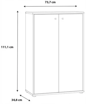 Otwierana biała komoda ARCHBOX T2KK30-120 Meble Forte 3