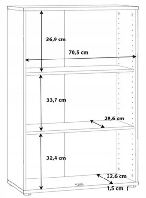 Otwierana biała komoda ARCHBOX T2KK30-120 Meble Forte 4