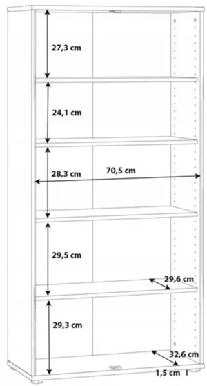 Wysoka biała komoda ARCHBOX T2KK521-120 Meble Forte 4