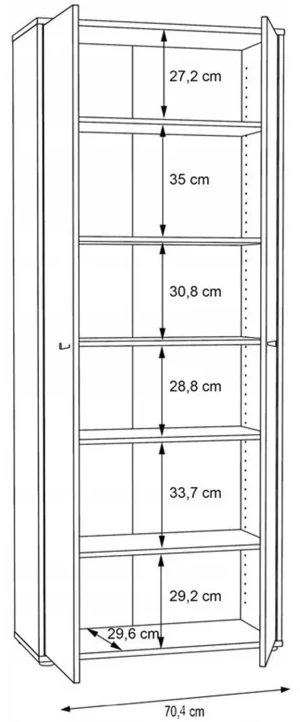 Podłużna komoda w kolorze old wood vintage ARCHBOX T2KK821-H51 Meble Forte 4