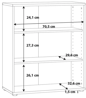 Biały Regał ARCHBOX T2KR60-120 Meble Forte 4