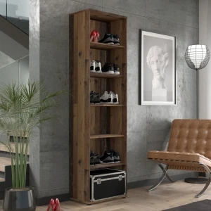 Wysoki regał w kolorze old wood vintage ARCHBOX T2KR02-H51 Meble Forte 5