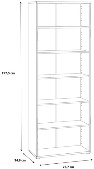 Obszerny biały regał ARCHBOX T2KR01-120 Meble Forte 3