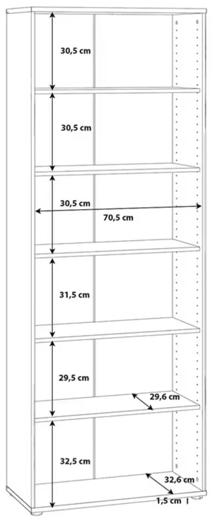Obszerny biały regał ARCHBOX T2KR01-120 Meble Forte 4