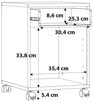 Kontener na kółkach ARCHBOX T2KC20-120 Meble Forte 4