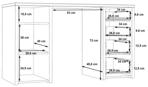 Duże białe biurko Net106 CLPB251-120 Meble Forte 4