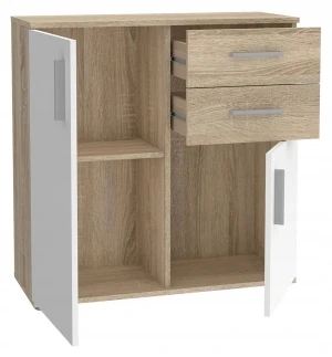 Nowoczesna komoda w kolorze dąb artisan+biały Net106 IKLK221-C830 Meble Forte 3