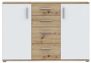 Szeroka komoda w kolorze dąb artisan+biały Net106 IKLK231-C830 Meble Forte 4
